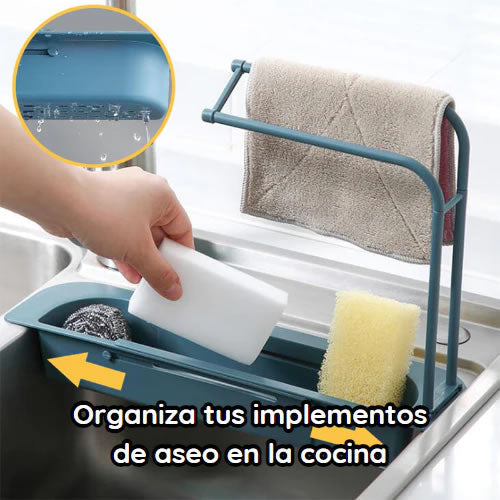 ORGANIZADOR Y ESCURRIDOR AJUSTABLE PARA LAVAPLATOS