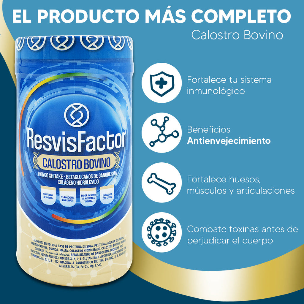 CALOSTRO BOVINO - RESVISFACTOR® 700 gr. + OBSEQUIO 🎁